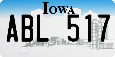 IA license plate ABL517