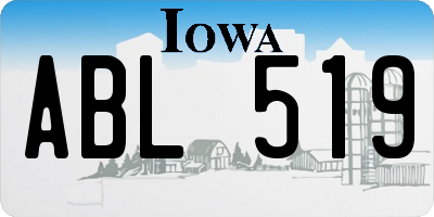 IA license plate ABL519