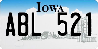 IA license plate ABL521