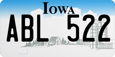IA license plate ABL522