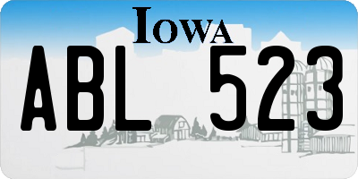 IA license plate ABL523