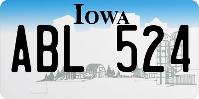 IA license plate ABL524