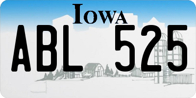 IA license plate ABL525