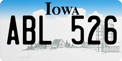 IA license plate ABL526