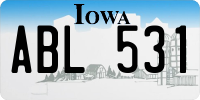IA license plate ABL531