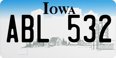 IA license plate ABL532