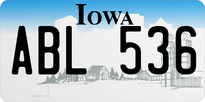 IA license plate ABL536