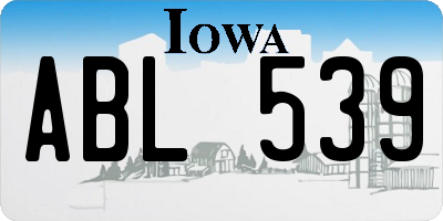 IA license plate ABL539