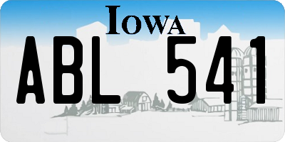 IA license plate ABL541