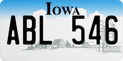 IA license plate ABL546
