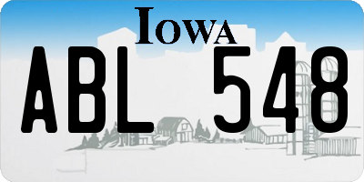 IA license plate ABL548