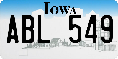 IA license plate ABL549