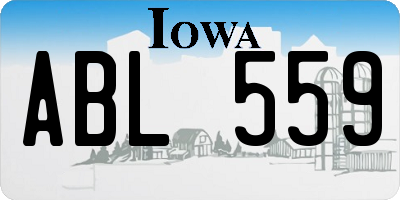 IA license plate ABL559