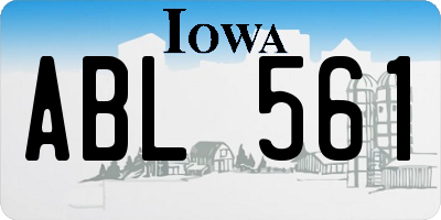 IA license plate ABL561