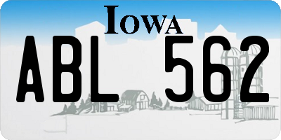 IA license plate ABL562
