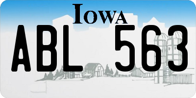 IA license plate ABL563
