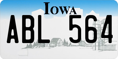 IA license plate ABL564