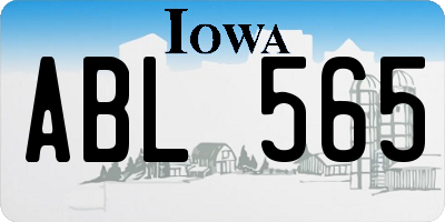 IA license plate ABL565