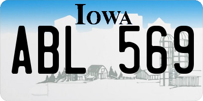 IA license plate ABL569
