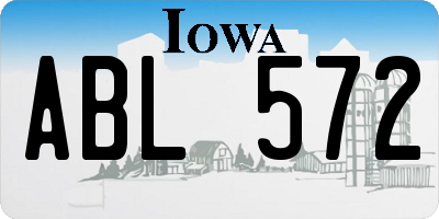 IA license plate ABL572