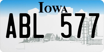 IA license plate ABL577