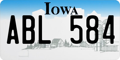 IA license plate ABL584