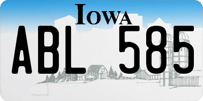 IA license plate ABL585