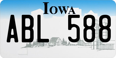 IA license plate ABL588