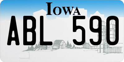 IA license plate ABL590