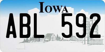IA license plate ABL592