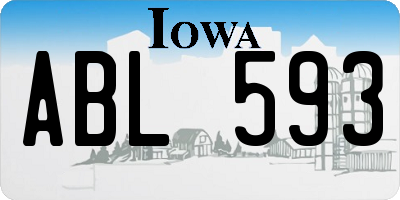 IA license plate ABL593