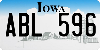 IA license plate ABL596
