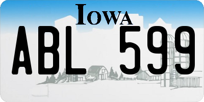 IA license plate ABL599