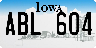 IA license plate ABL604
