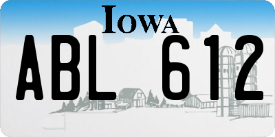 IA license plate ABL612