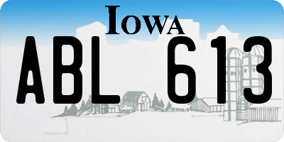 IA license plate ABL613