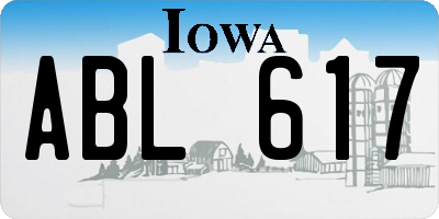 IA license plate ABL617