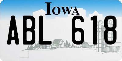 IA license plate ABL618