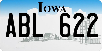IA license plate ABL622