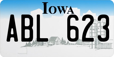 IA license plate ABL623