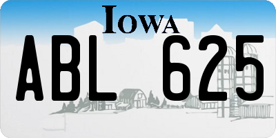 IA license plate ABL625