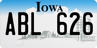 IA license plate ABL626