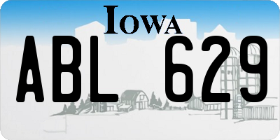 IA license plate ABL629