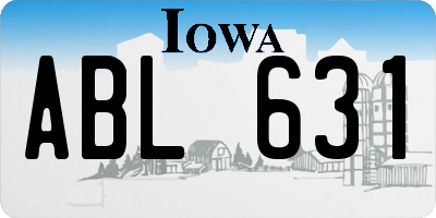 IA license plate ABL631