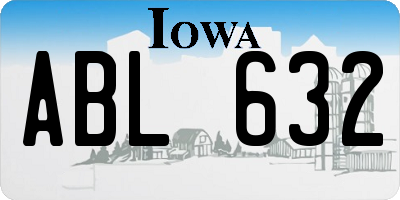 IA license plate ABL632