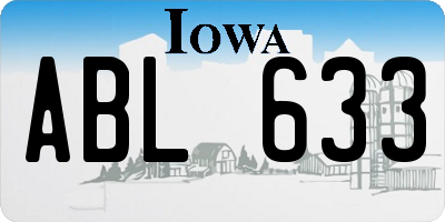 IA license plate ABL633