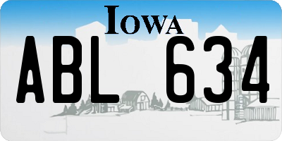 IA license plate ABL634
