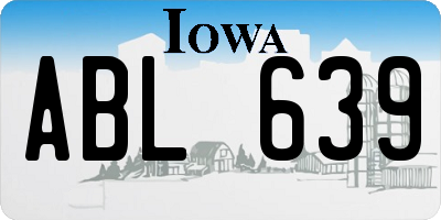 IA license plate ABL639