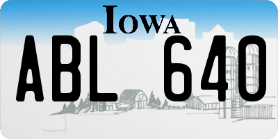 IA license plate ABL640