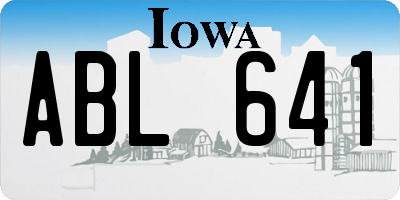IA license plate ABL641